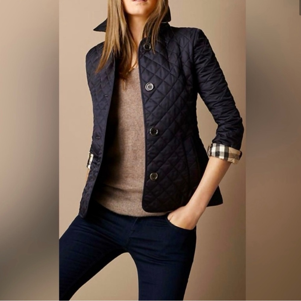 Burberry Black Utility Jacket with Quilted Design